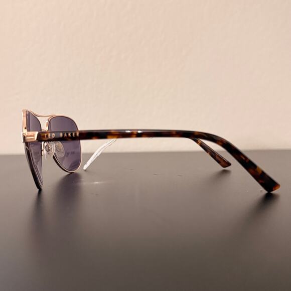 Ted Baker 130 Rose Gold Aviator Sunglasses main image 4